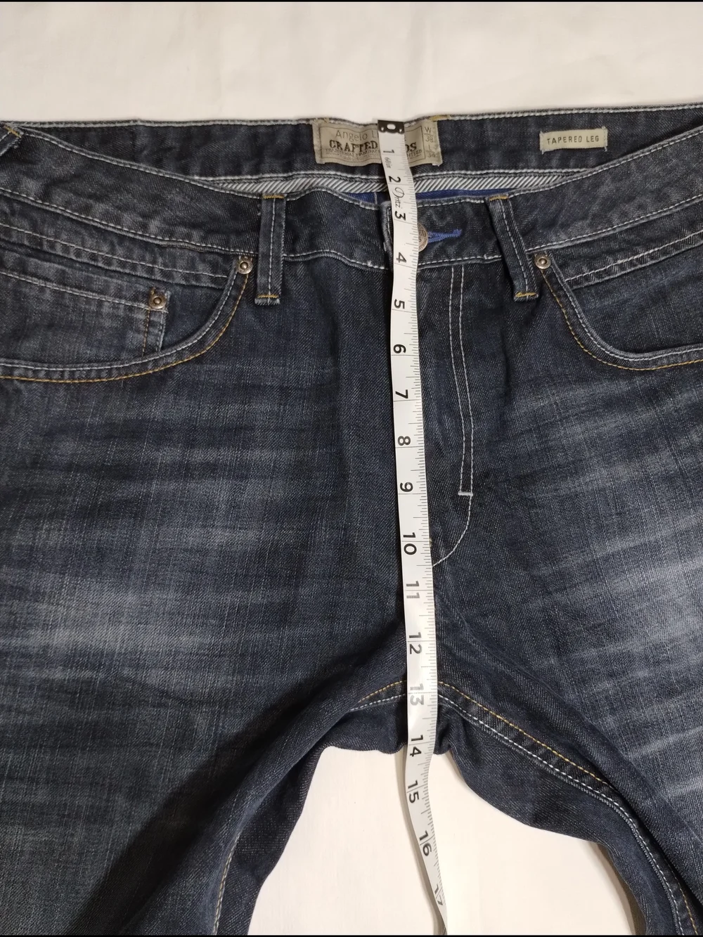 Men's Straight Fit Dark Blue Jeans - Unbranded Size (38X34)